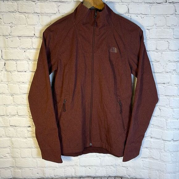 The North Face Jacket Women's Size Small Red Full Zip Windwall Soft Shell - Picture 1 of 10